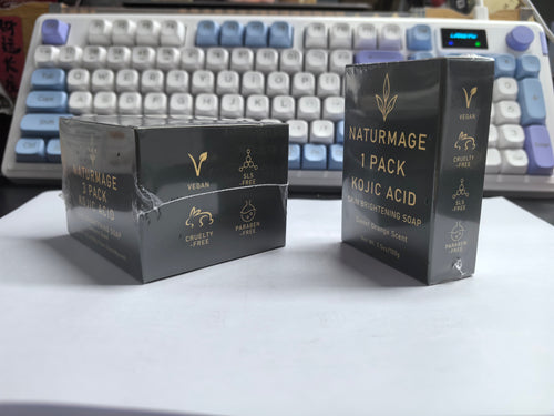 Jabón Iluminador NATURMAGE™ (Ácido Kójico & Naranja) | Vegano y Libre de Sulfatos | Pack Individual y 3 Unidades