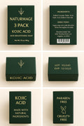 Jabón Iluminador NATURMAGE™ (Ácido Kójico & Naranja) | Vegano y Libre de Sulfatos | Pack Individual y 3 Unidades